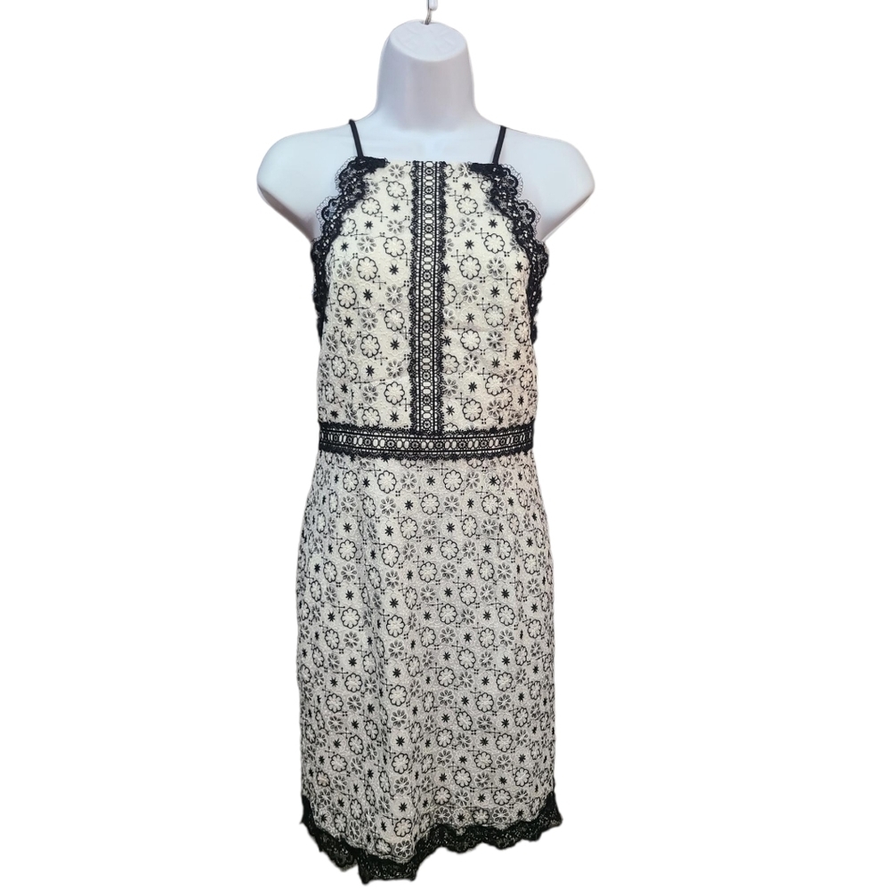 NEW ADELYN RAE black & white pencil dress S